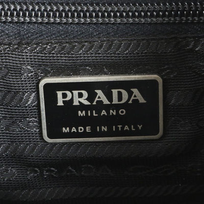 Prada Tessuto Nylon Triangle Logo Leather Backpack
