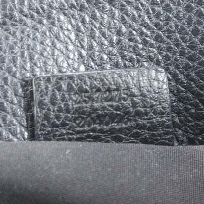 Gucci GG Canvas Leather Tote Shoulder Hand Black