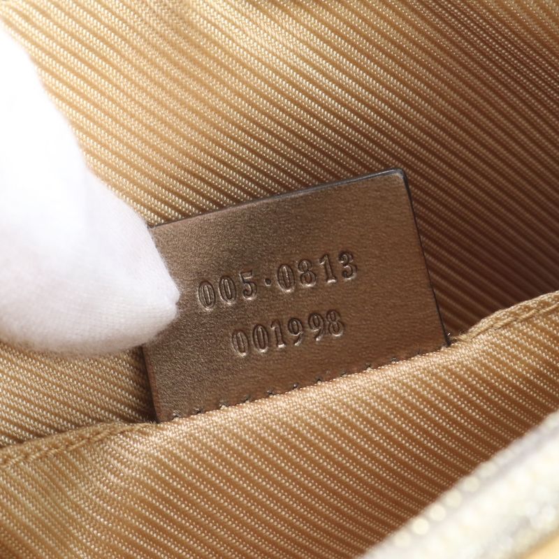 Gucci GG Canvas 005 Leather Shoulder Bag