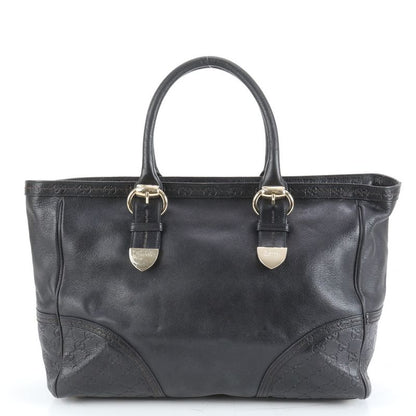 Guccissima Leather Tote Shoulder Business Commuting Black A4