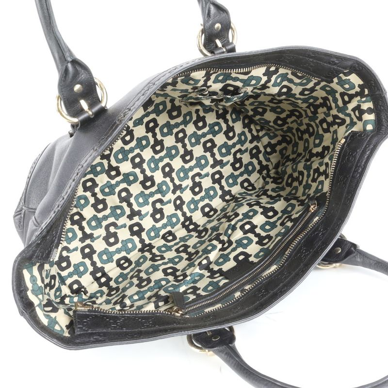 Guccissima Leather Tote Shoulder Business Commuting Black A4