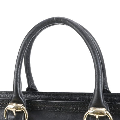 Guccissima Leather Tote Shoulder Business Commuting Black A4