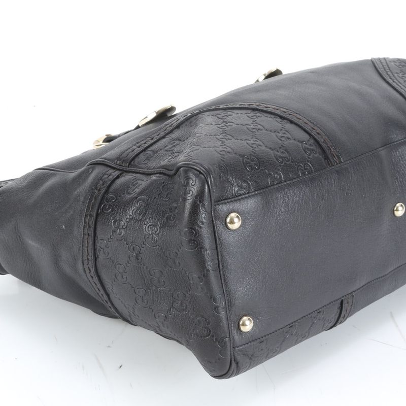 Guccissima Leather Tote Shoulder Business Commuting Black A4