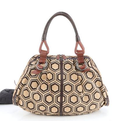 Bvlgari Calf Hair Leather Poly Large Tote