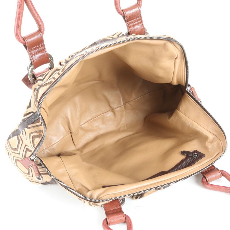 Bvlgari Calf Hair Leather Poly Large Tote