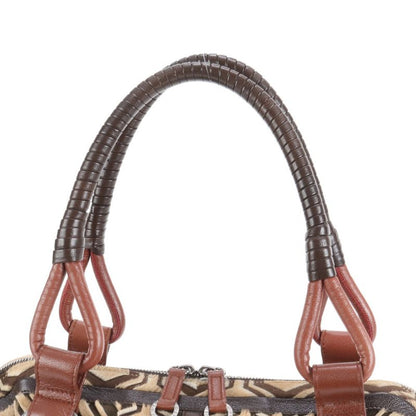 Bvlgari Calf Hair Leather Poly Large Tote