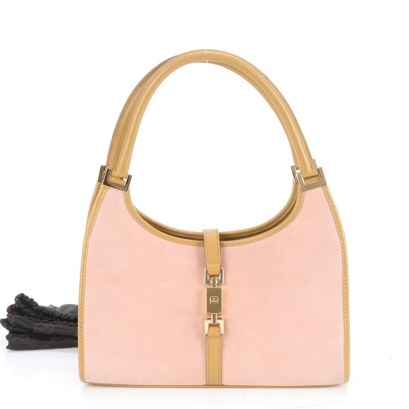 Gucci Jackie 002 Leather Shoulder Bag Hand Pink Mem
