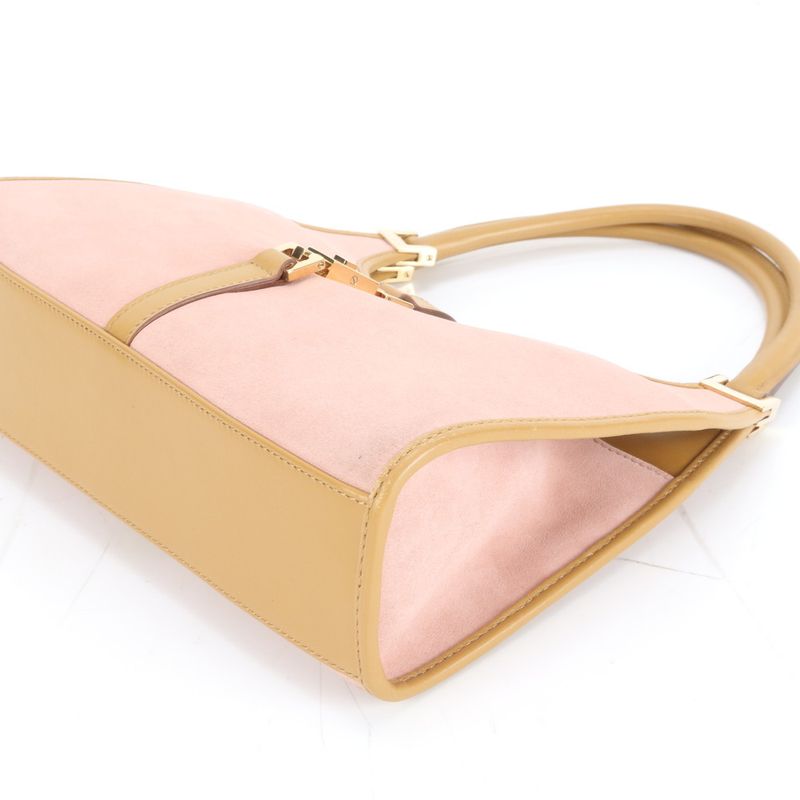 Gucci Jackie 002 Leather Shoulder Bag Hand Pink Mem