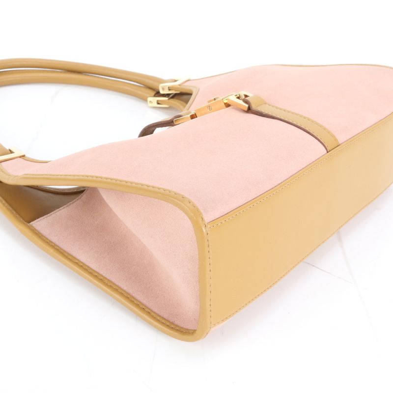 Gucci Jackie 002 Leather Shoulder Bag Hand Pink Mem