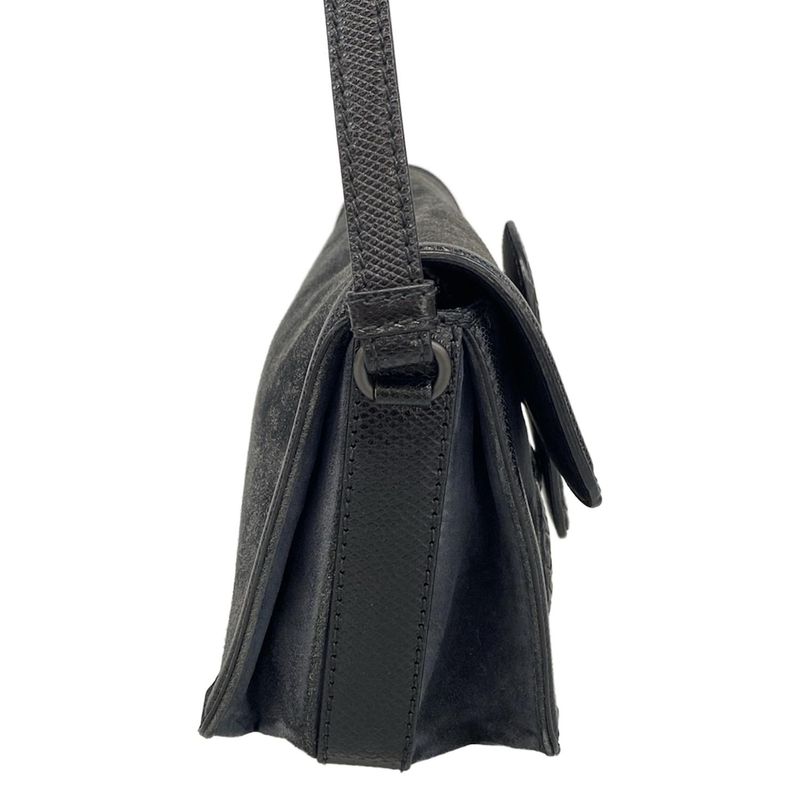 Bottega Veneta Shoulder Bag Rialto Eyes Black Chain Leather