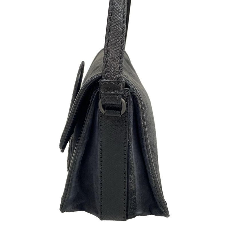Bottega Veneta Shoulder Bag Rialto Eyes Black Chain Leather