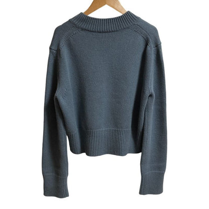 Celine Phoebe Philo Era Cashmere V-neck Chunky Knit Sweater XS Blue