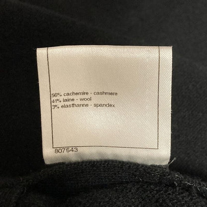 Chanel Cashmere Wool Big Pocket Skirt 34 Black