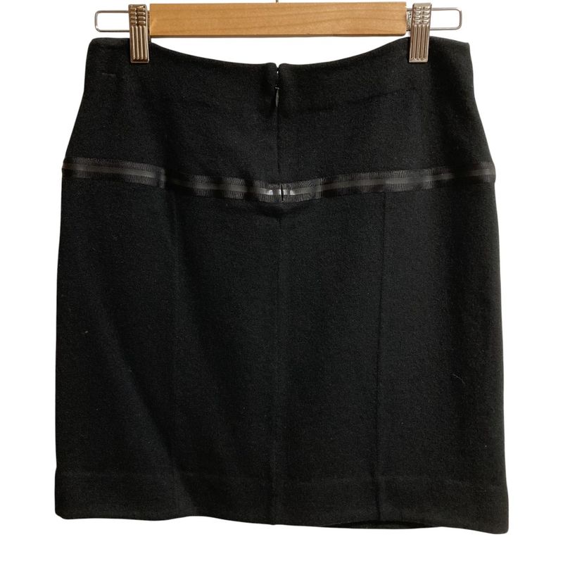 Chanel Cashmere Wool Big Pocket Skirt 34 Black