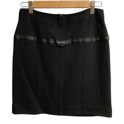Chanel Cashmere Wool Big Pocket Skirt 34 Black