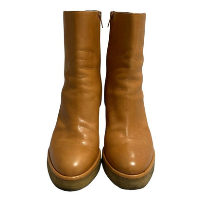 Celine Wedge Cles Side Zip Short Boots 38