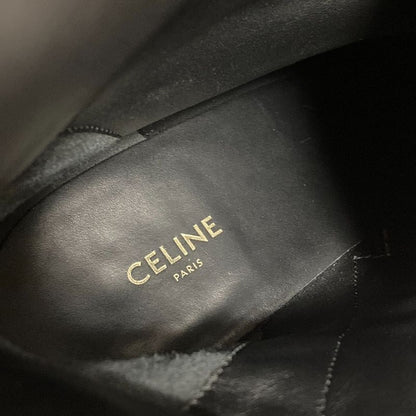 Celine Wedge Cles Side Zip Short Boots 38