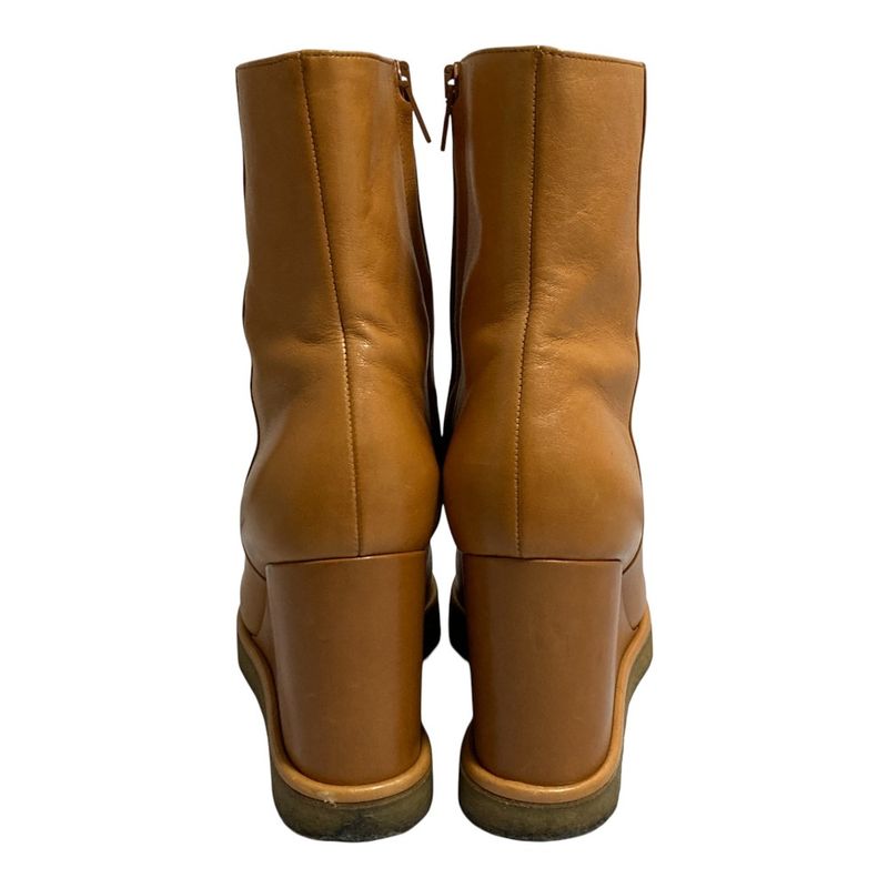 Celine Wedge Cles Side Zip Short Boots 38