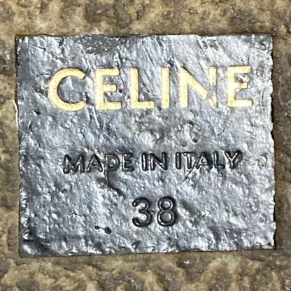 Celine Wedge Cles Side Zip Short Boots 38
