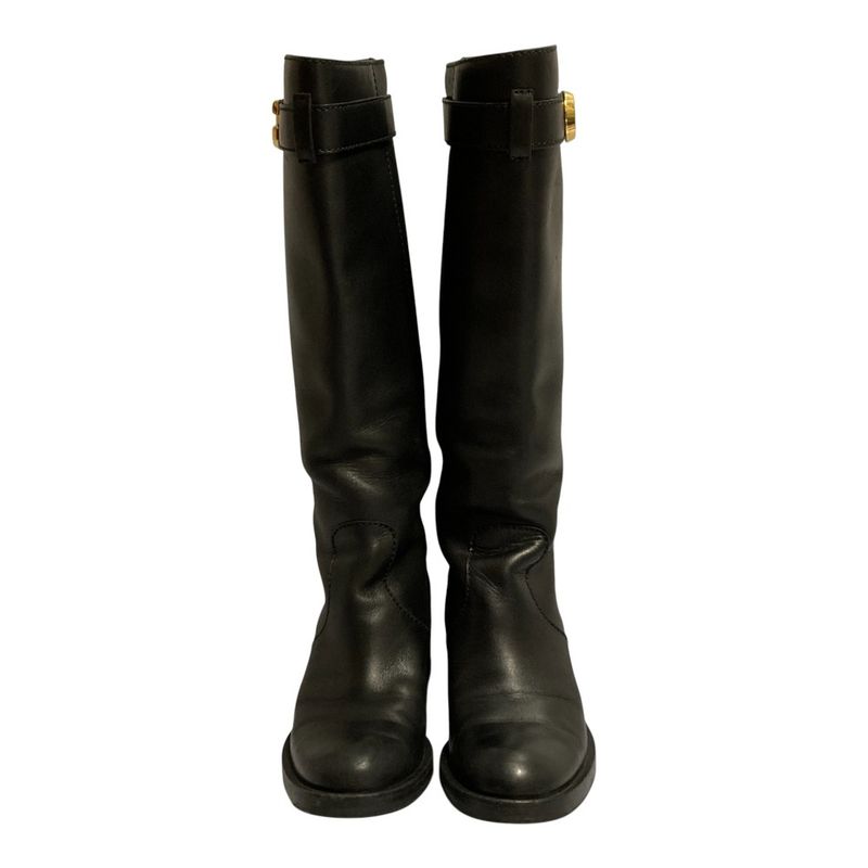 Gucci GG Marmont Calf Leather Long Boots Jogger 36.5