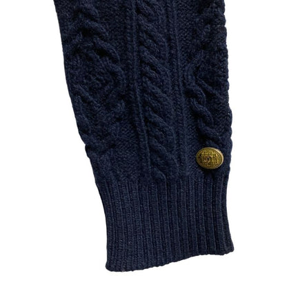 Chanel Agile Check Cable Knit Sleeve Cashmere Sweater 36 Multicolor