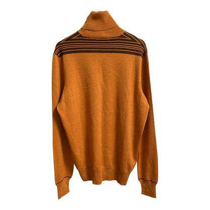 Hermes Turtleneck Wool Knit Sweater M Orange