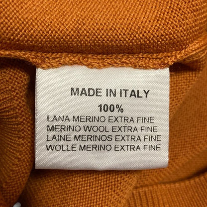 Hermes Turtleneck Wool Knit Sweater M Orange