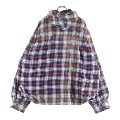 Balenciaga Bleached Flannel Hooded Jacket Vintage Wash Bree Check