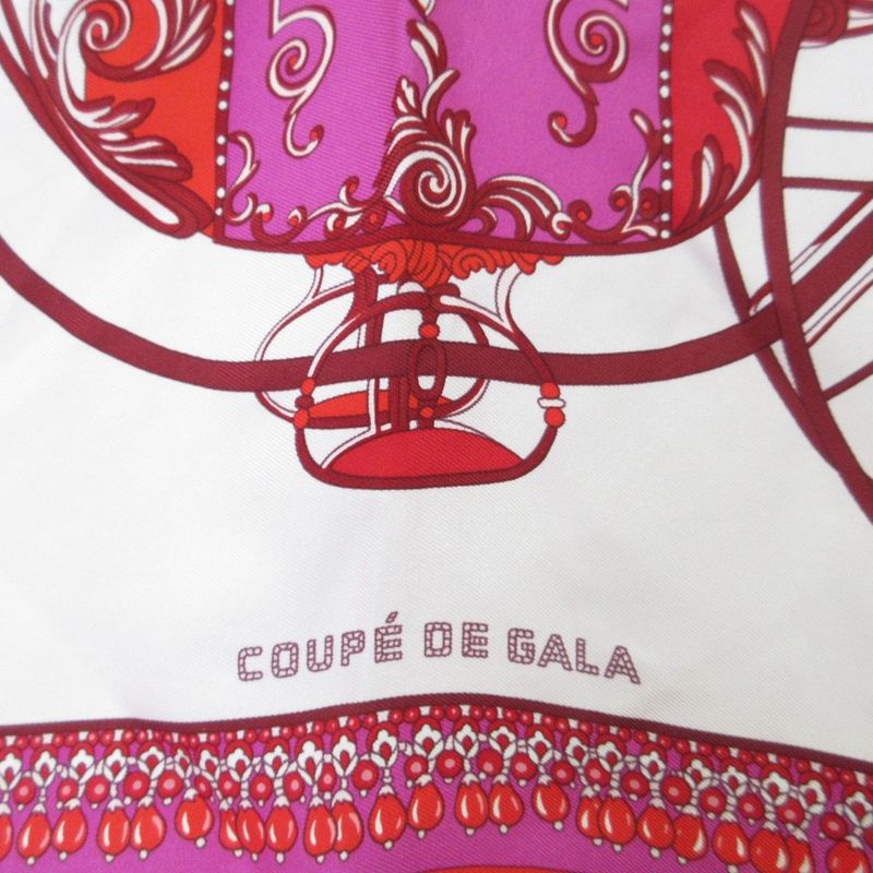 Hermes Coupe de Gala Carre 45 Silk Scarf Red