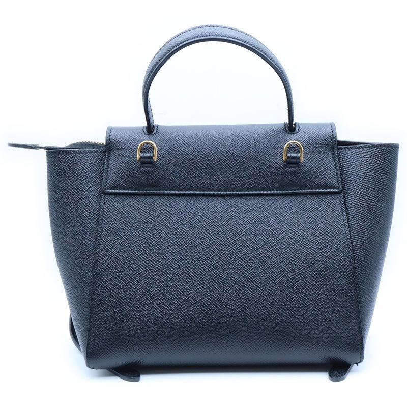 Celine Belt Bag Nano 2-Way Black Leather Gold