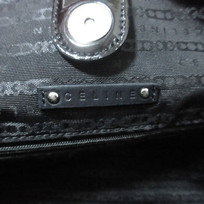 Celine Enamel Chain Tote Black