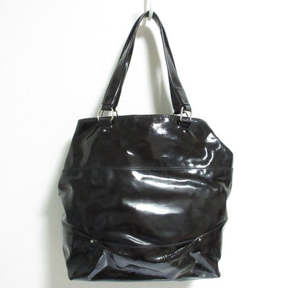 Celine Enamel Chain Tote Black