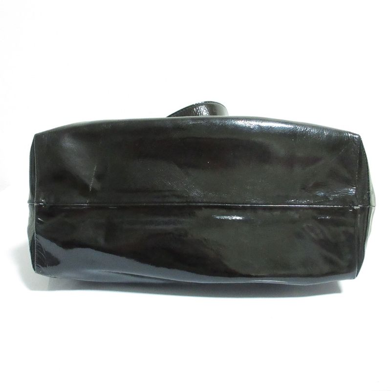 Celine Enamel Chain Tote Black