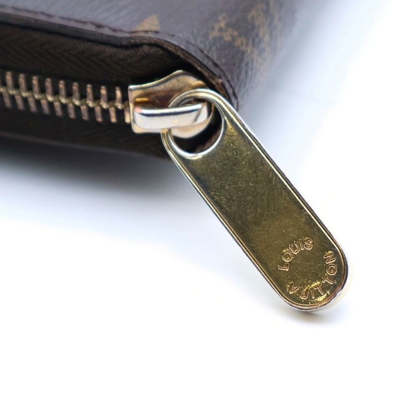 Louis Vuitton Monogram Zippy Wallet Round Gold