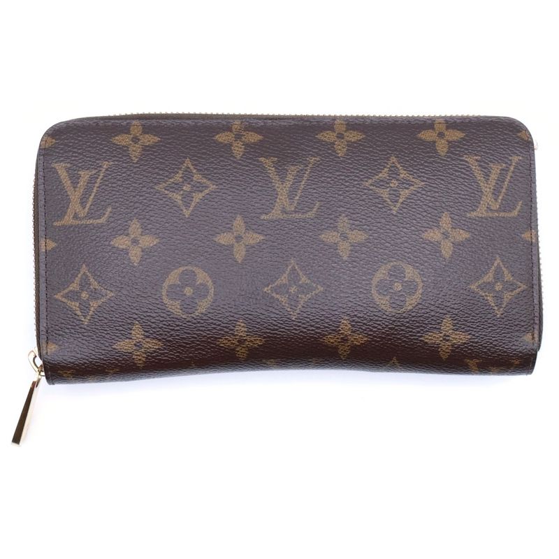 Louis Vuitton Monogram Zippy Wallet Round Gold