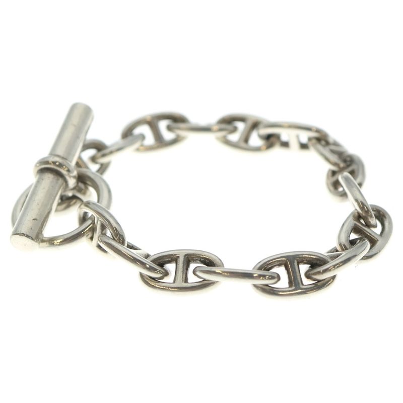 Hermes Vintage Chaine D'ancre PM 16 Frames Cursive Engraving Bracelet