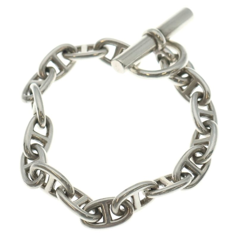 Hermes Vintage Chaine D'ancre PM 16 Frames Cursive Engraving Bracelet