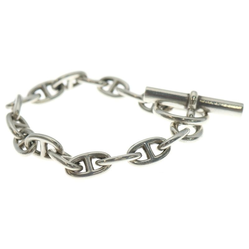 Hermes Vintage Chaine D'ancre PM 16 Frames Cursive Engraving Bracelet