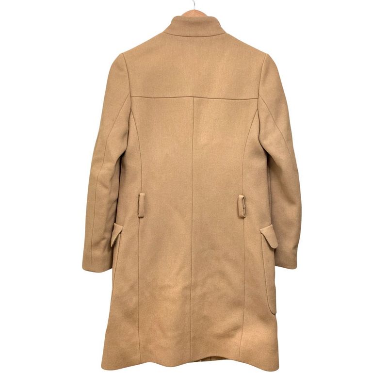 Prada Vintage Wool Belted Stand Collar Coat 40 Beige