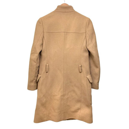Prada Vintage Wool Belted Stand Collar Coat 40 Beige