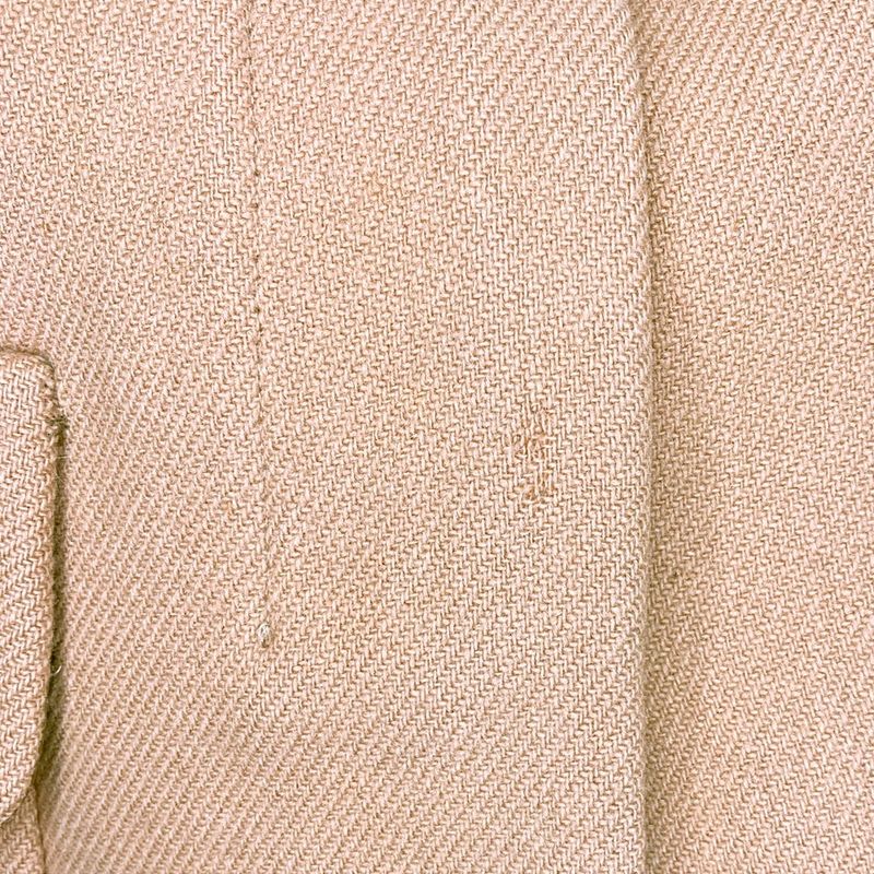 Prada Vintage Wool Belted Stand Collar Coat 40 Beige