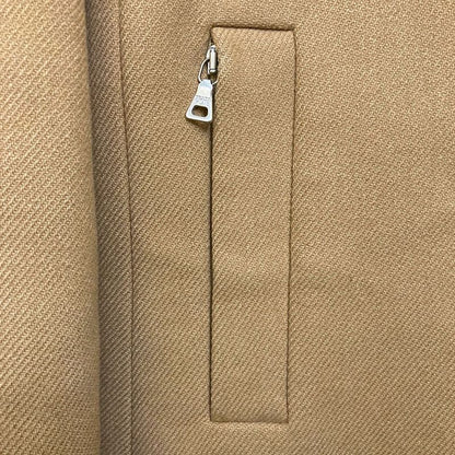 Prada Vintage Wool Belted Stand Collar Coat 40 Beige