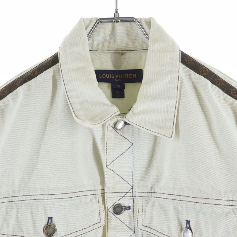 Louis Vuitton Light Blue Denim Jacket Monogram Brown