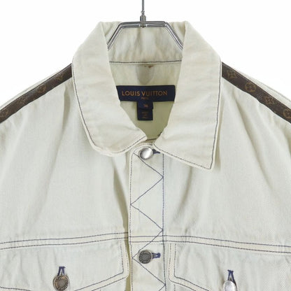 Louis Vuitton Light Blue Denim Jacket Monogram Brown