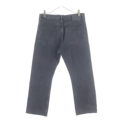Balenciaga Sideline Design Multi Pocket Button Fly Denim Pants Black
