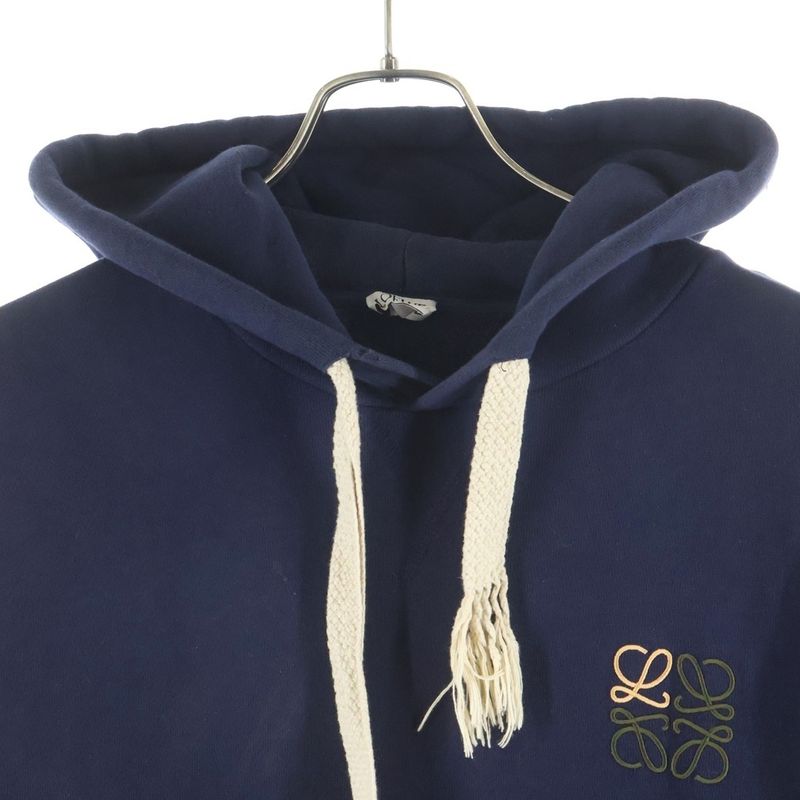 Loewe Anagram Embroidery Logo Sweatshirt Pullover Hoodie Navy