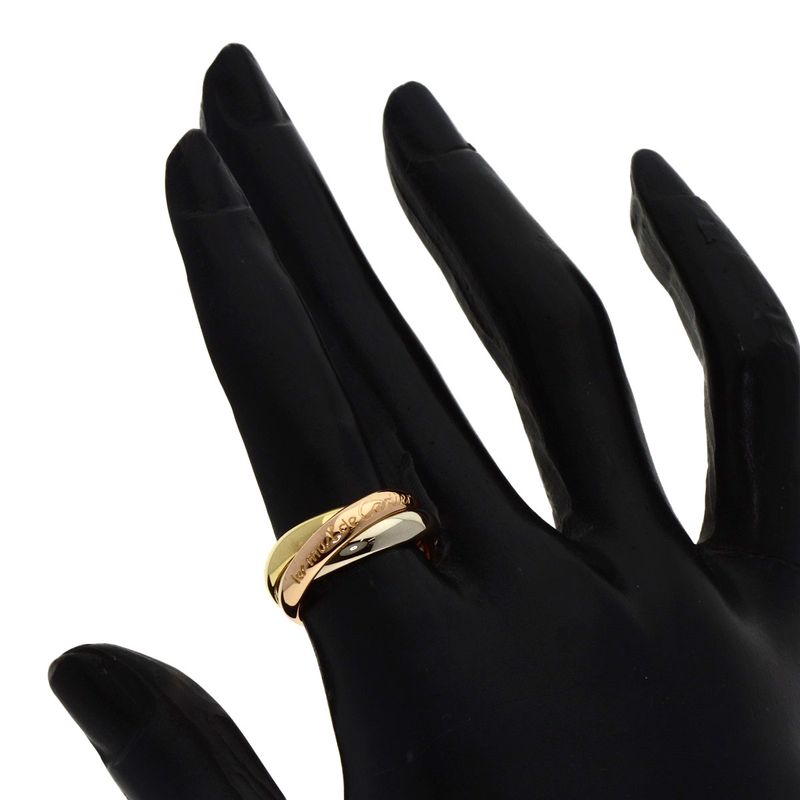 Cartier Trinity 51 Ring 18K Yellow Gold 18K White Pink