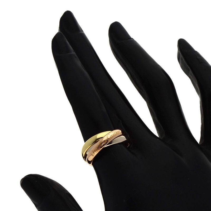Cartier Trinity 51 Ring 18K Yellow Gold 18K White Pink