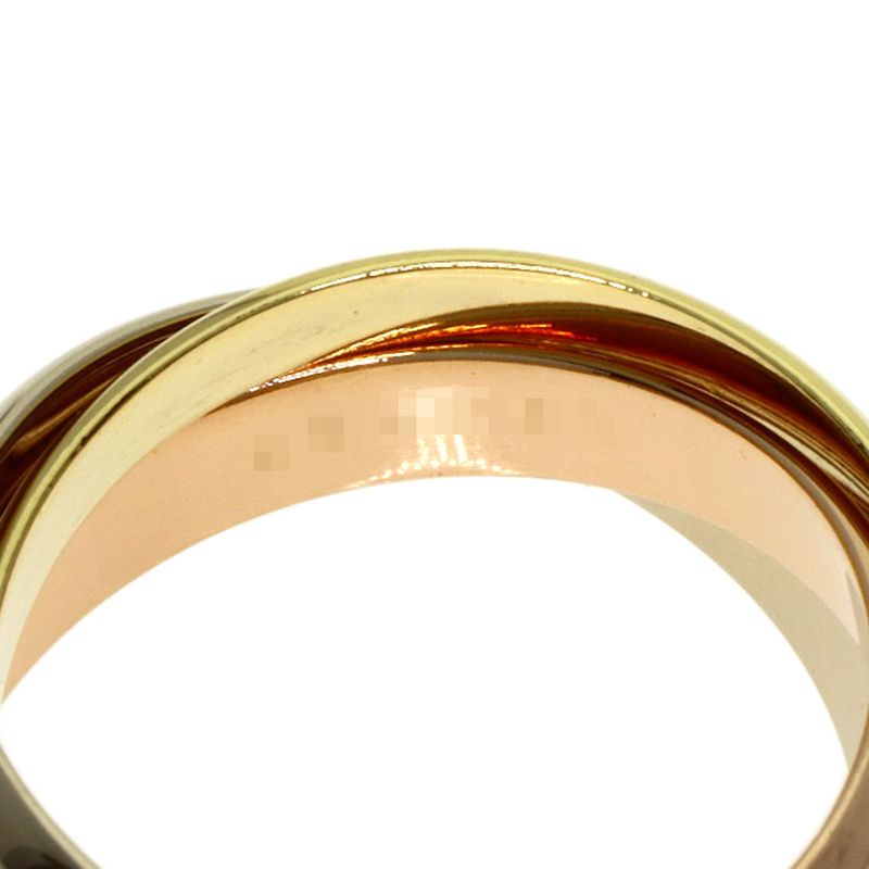 Cartier Trinity 51 Ring 18K Yellow Gold 18K White Pink