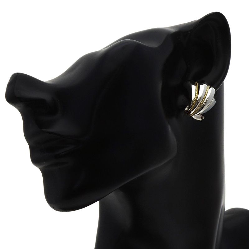 Tiffany & Co. Feather Twist Earrings 18K Yellow Gold